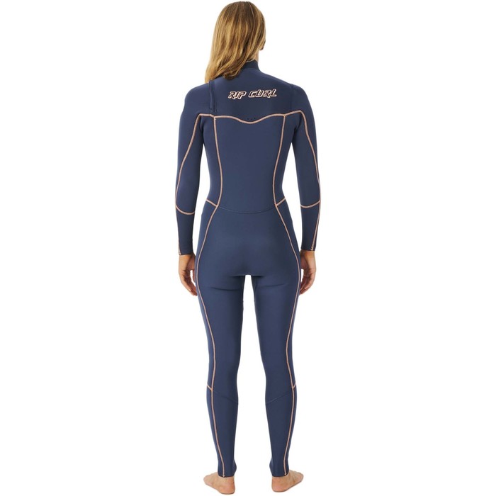 2023 Rip Curl Mujer Dawn Patrol Performance 5/3mm Chest Zip Neopreno WSMYAW - Navy